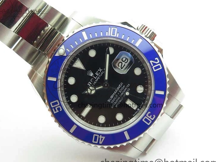 LB Dial EWF SS Bracelet Black A3235 Submariner on 41mm 126619 Ceramic Blue 0421